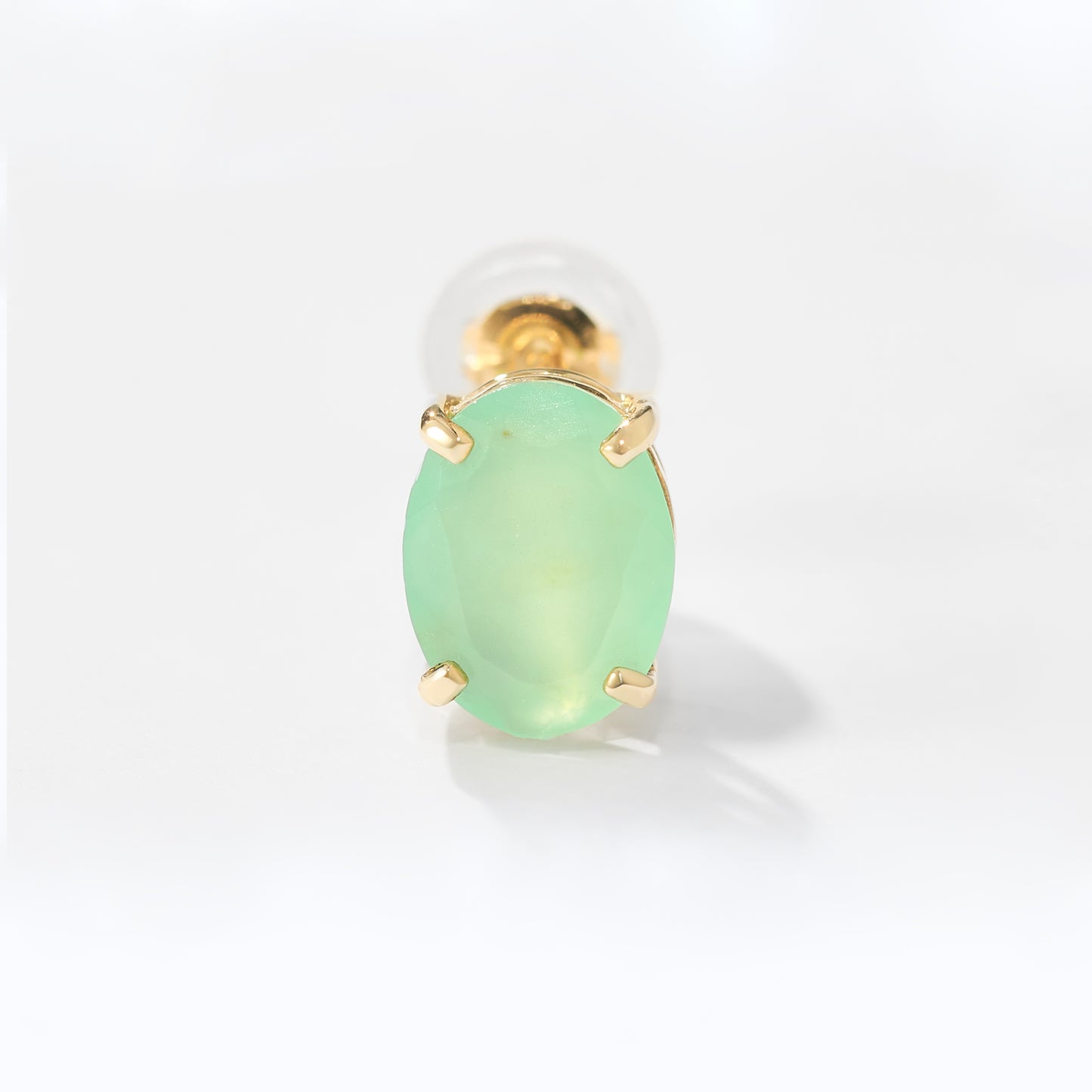 K10 グリーンオパール ピアス(片耳)❘ 96-6117