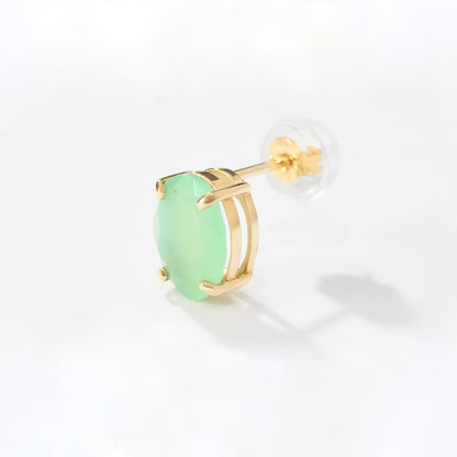 K10 グリーンオパール ピアス（片耳）❘ 96-6117