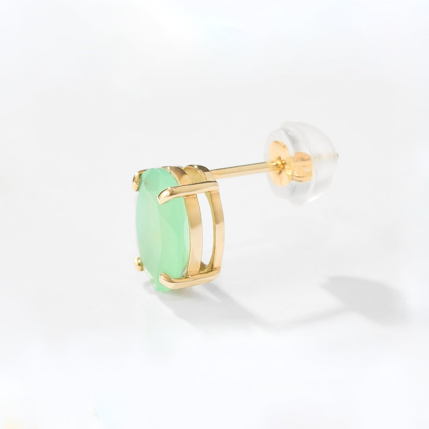 K10 グリーンオパール ピアス（片耳）❘ 96-6117